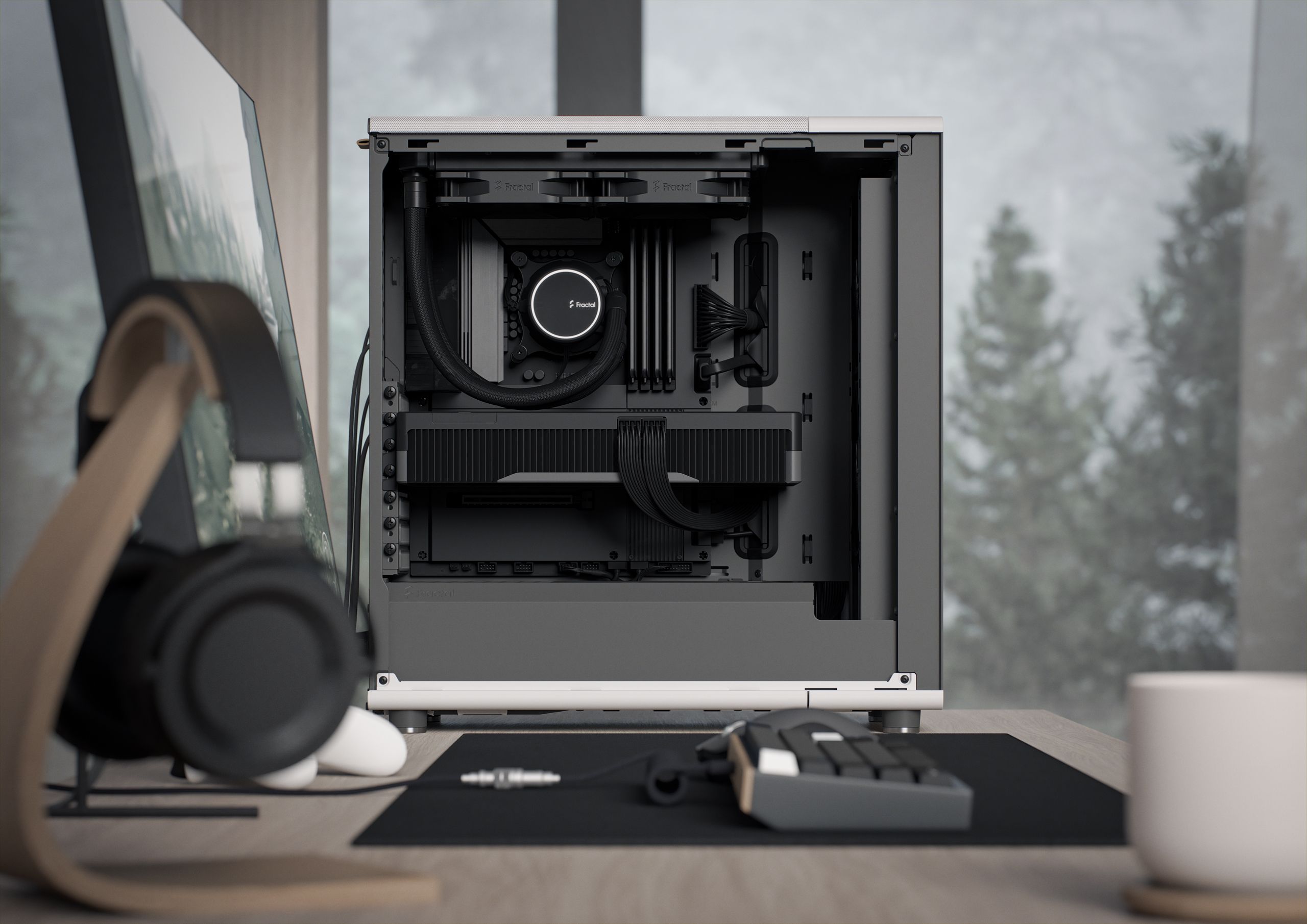 Fractal Design North White 追加背面ファン付き North Chalk White | Fractal Design