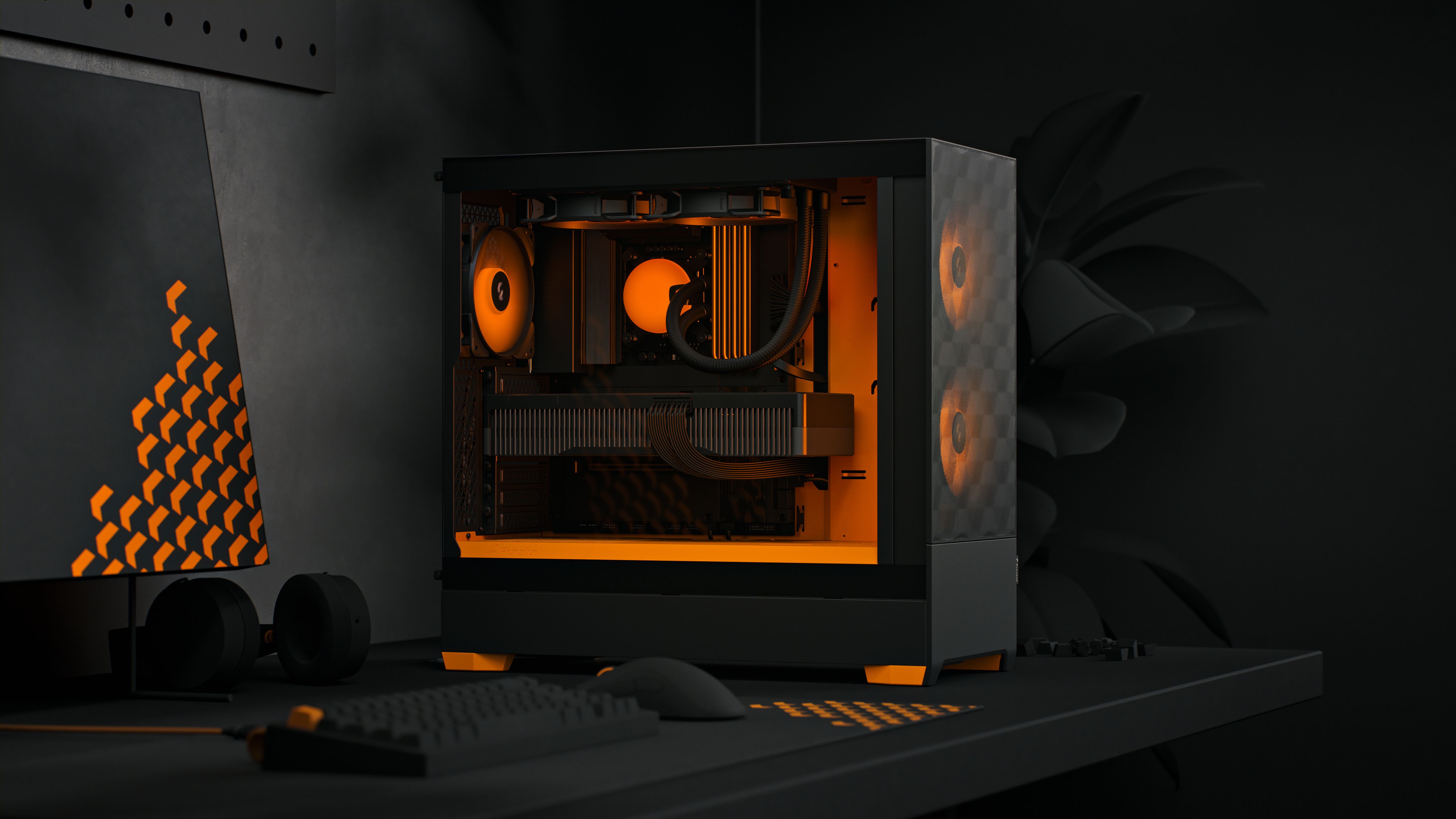 Pop Air RGB Magenta Core TG Clear Tint | Fractal Design