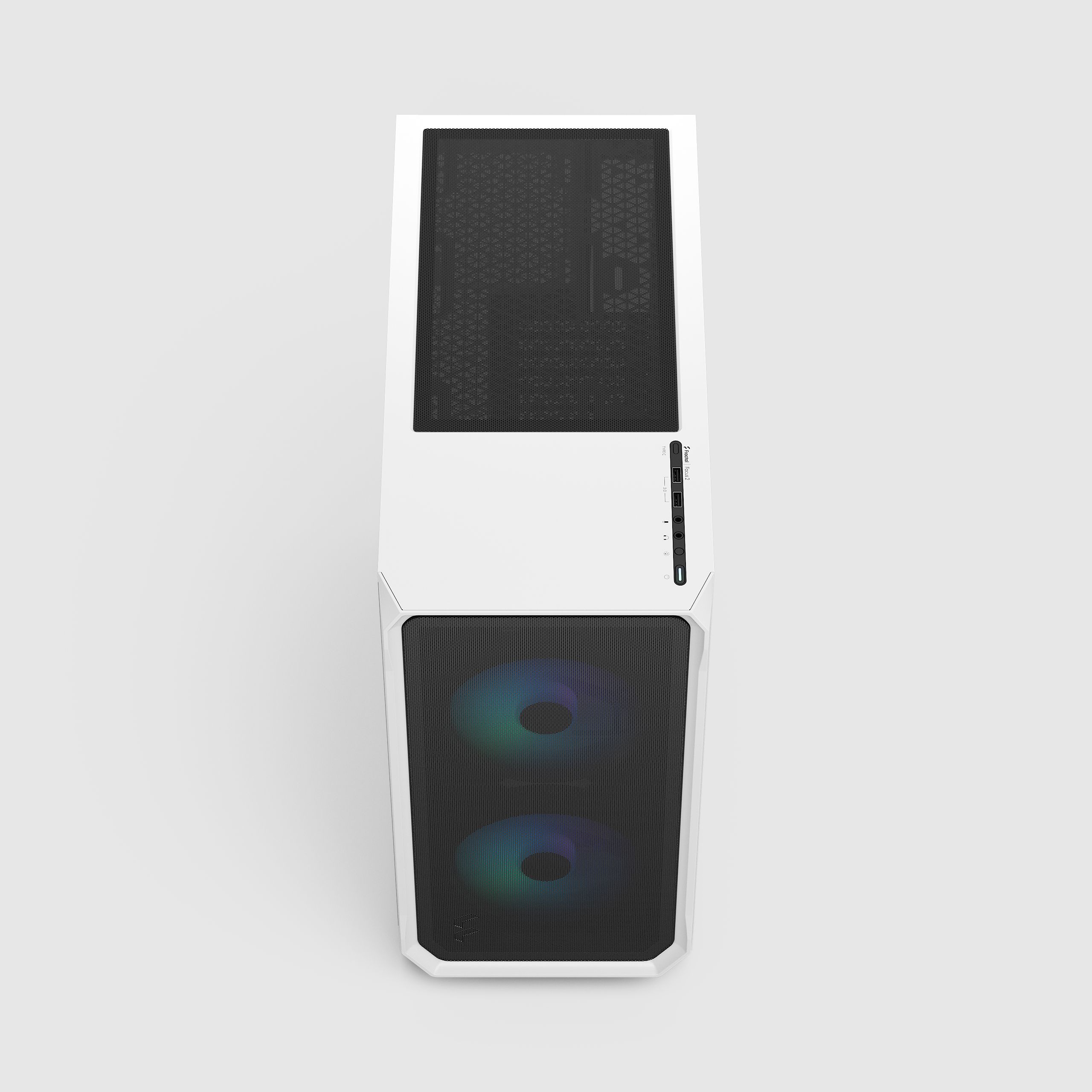 Focus 2 RGB White TG Clear Tint | Fractal Design