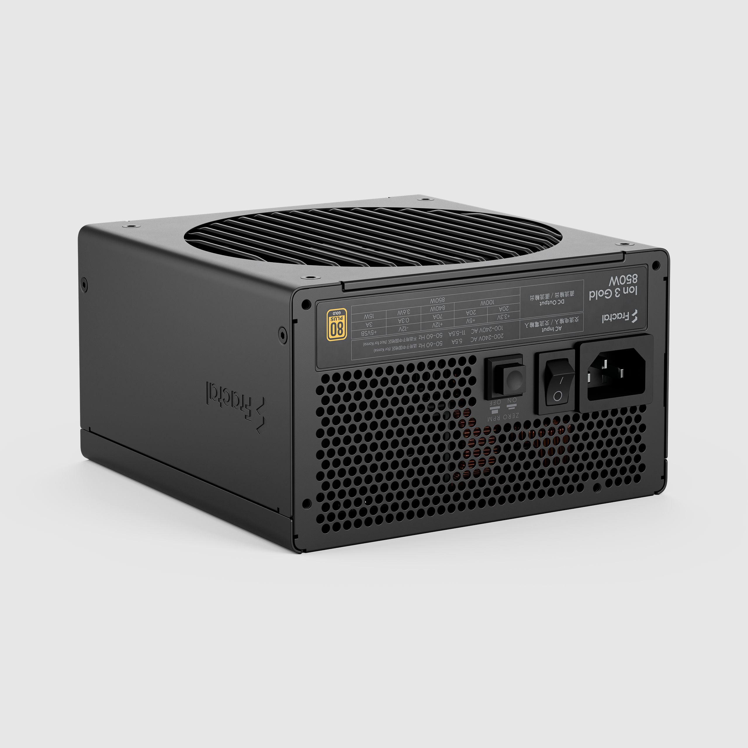 【未使用】Fractal Design Ion Gold 850W 電源ユニット Ion 3 Gold 850W Black | Fractal Design