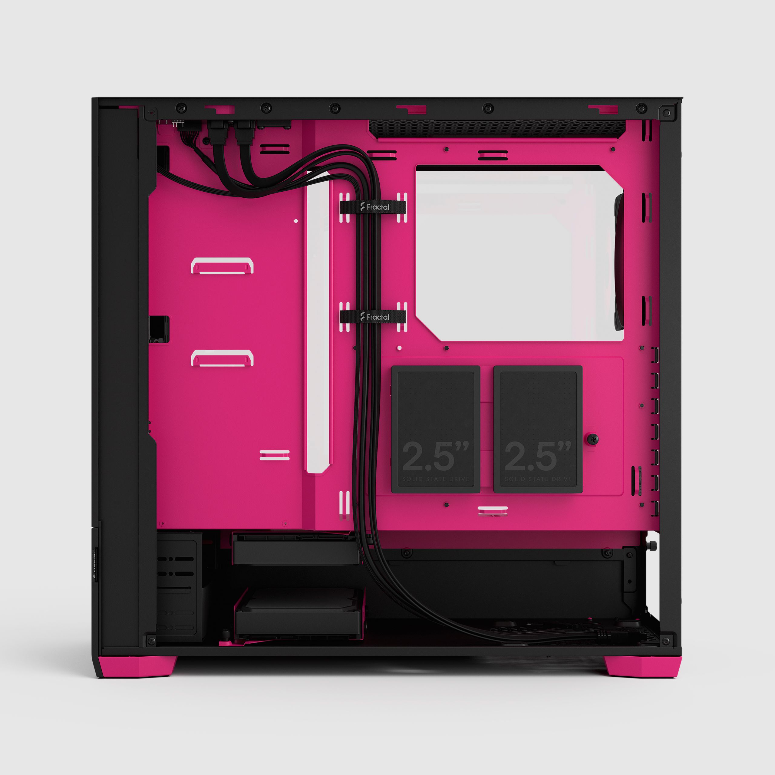 Pop Air RGB Magenta Core TG Clear Tint | Fractal Design