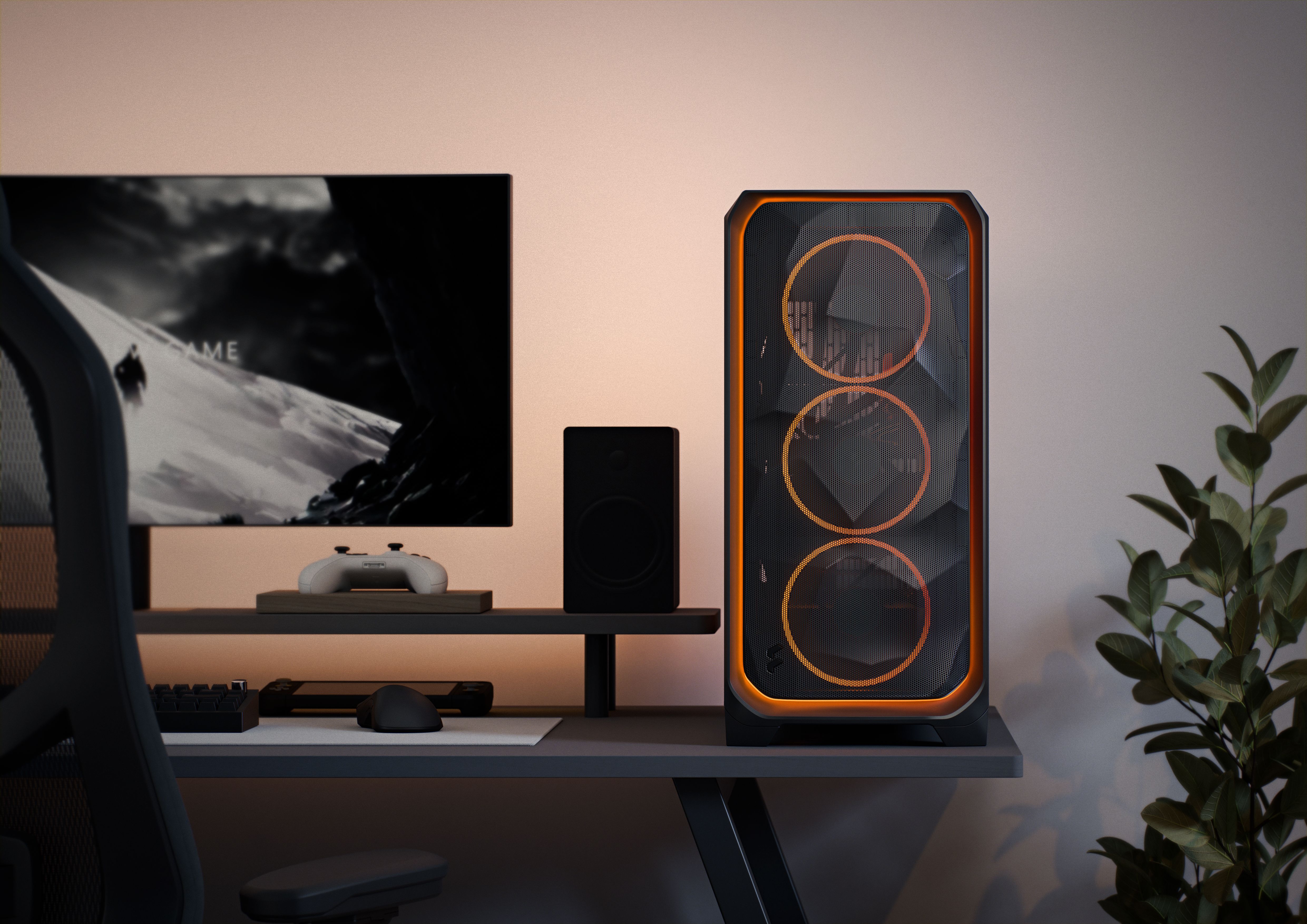 Meshify 3 XL Ambience Pro RGB Black TG Light Tint | Fractal Design