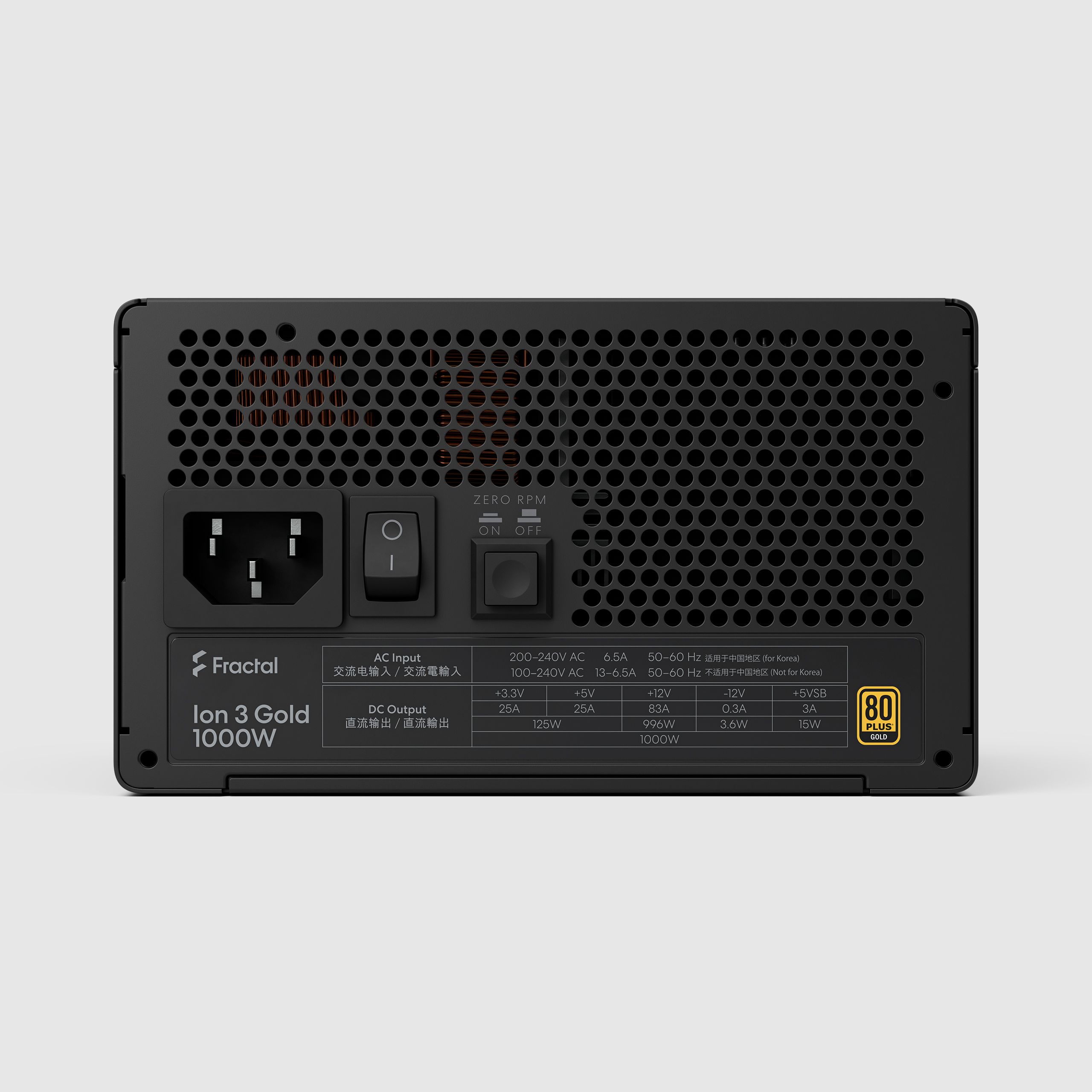 Ion 3 Gold 1000W Black | Fractal Design