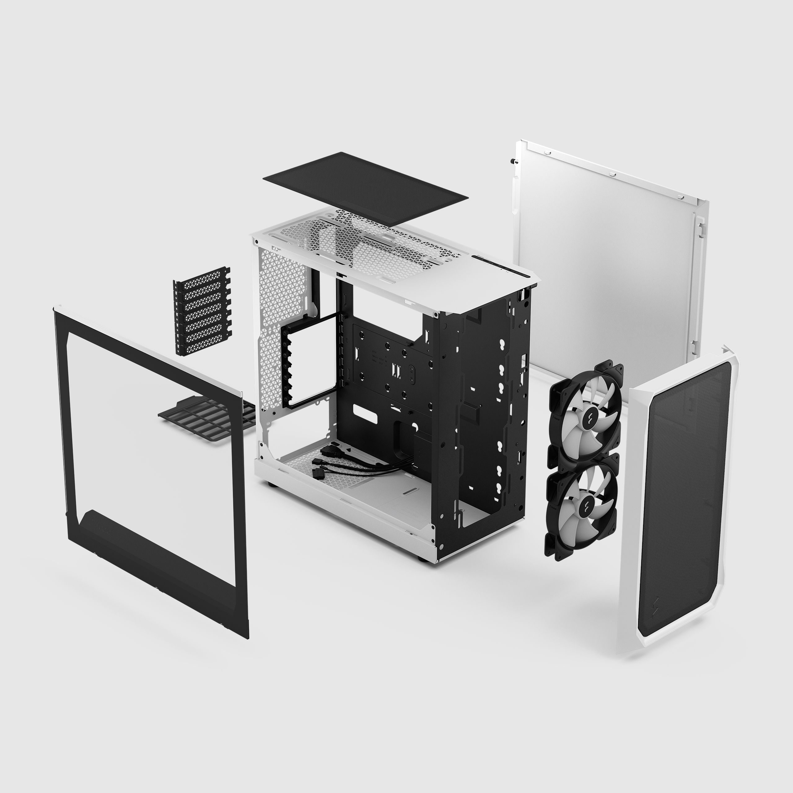 Focus 2 RGB White TG Clear Tint | Fractal Design