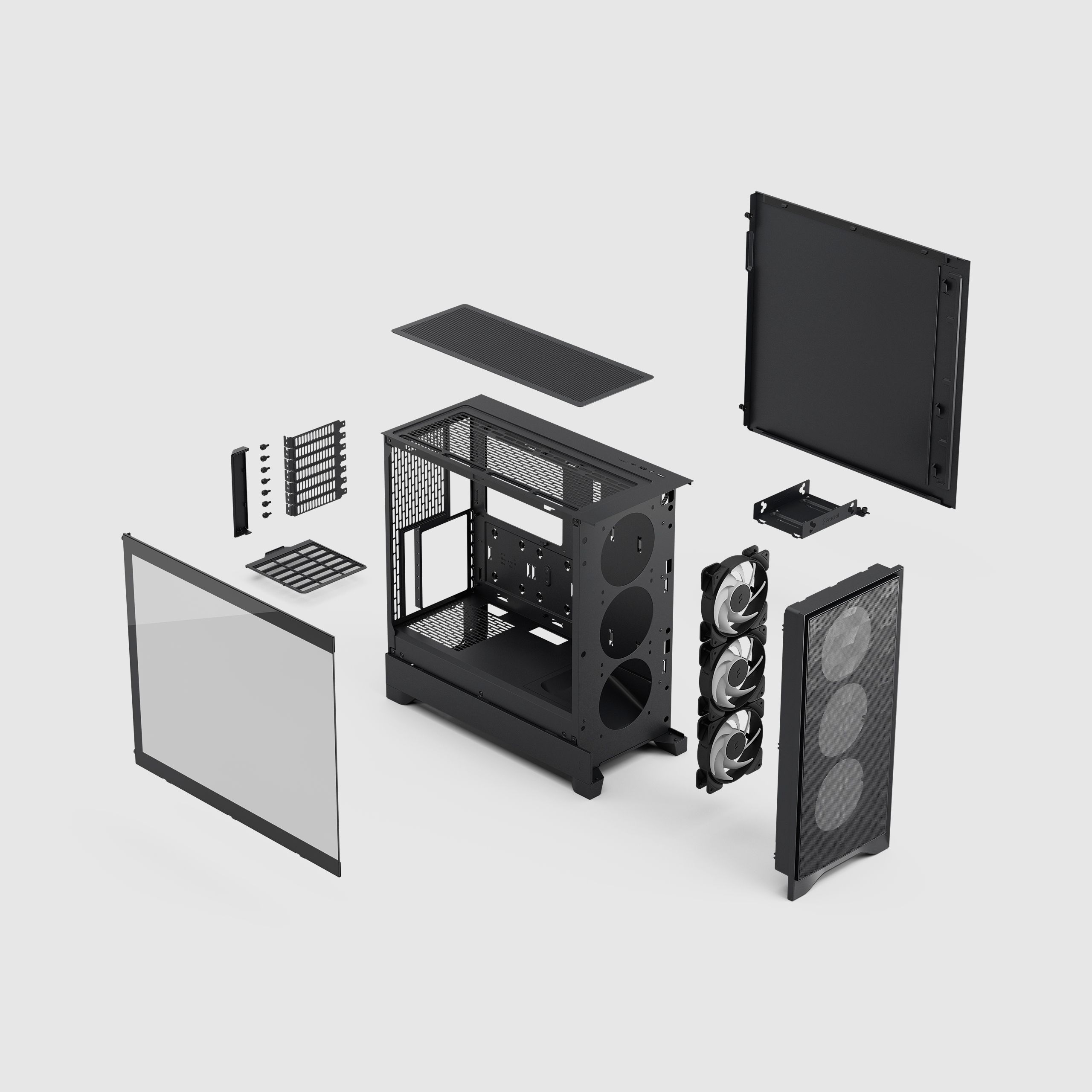 Pop 2 Air Black TG RGB | Fractal Design