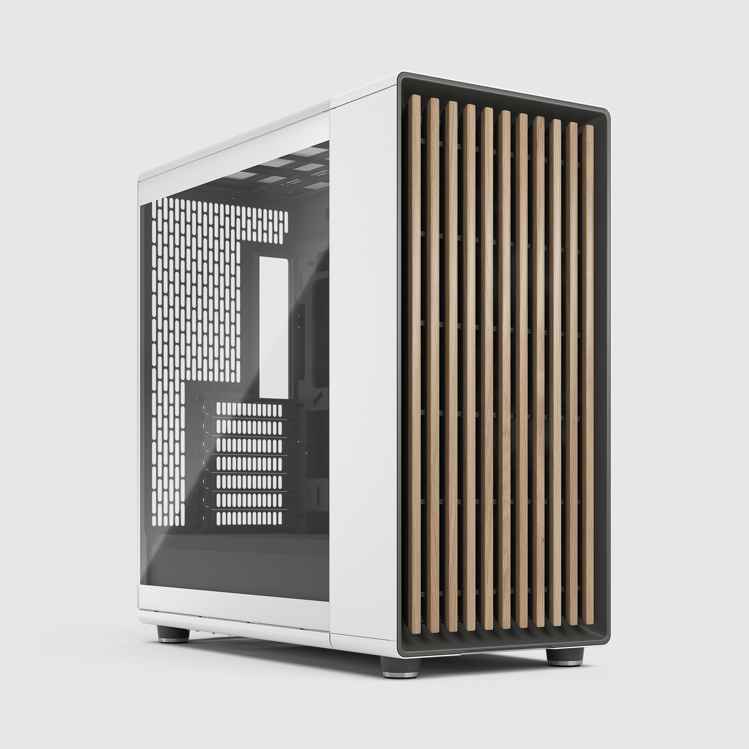 North XL RC Chalk White TG Clear | Fractal Design